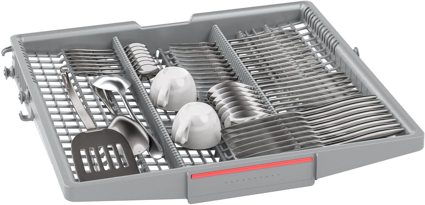 Bosch SMV6YCX02E Série 6, Lave-vaisselle encastrée dissimulée totale, PerfectDry, Home Connect, EfficientDry : ouverture automatique de la porte, 60 cm