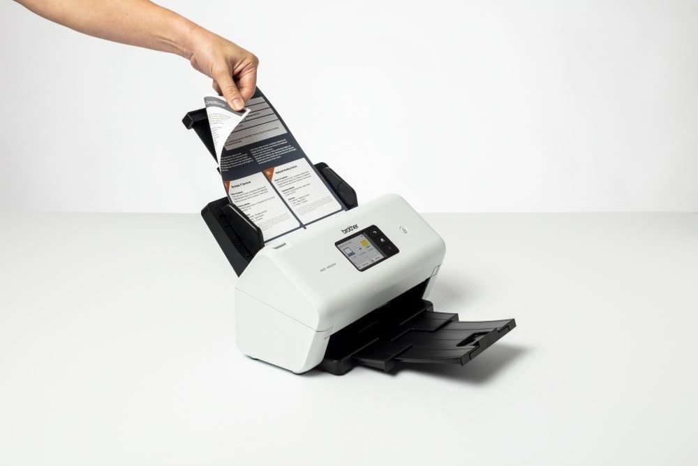 BROTHER ADS-4500W Scanner de Documents Bureautique| Recto - Verso | A4 | Rapide 35 Pages/Minute| Réseau Ethernet , Wi-Fi, Wi-Fi Direct | Scan to USB |ADF de 60 feuilles