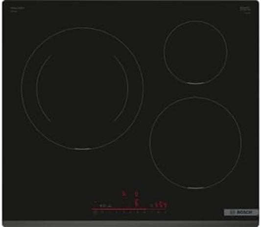 Bosch PIJ631HB1E, Plaque de cuisson induction, Série 6, 3 foyers, 60 cm, Noir
