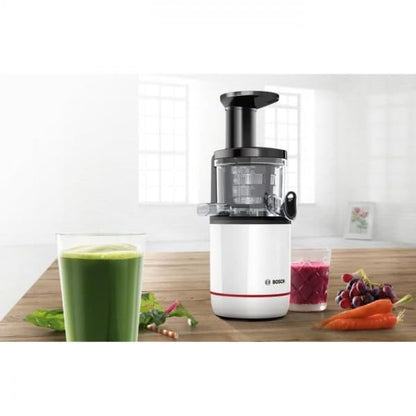 Bosch VitaExtract MESM500W – Extracteur de jus avec 2 filtres pour des jus et smoothies délicieux de fruits et légumes – 150 W – Livre de 30 recettes