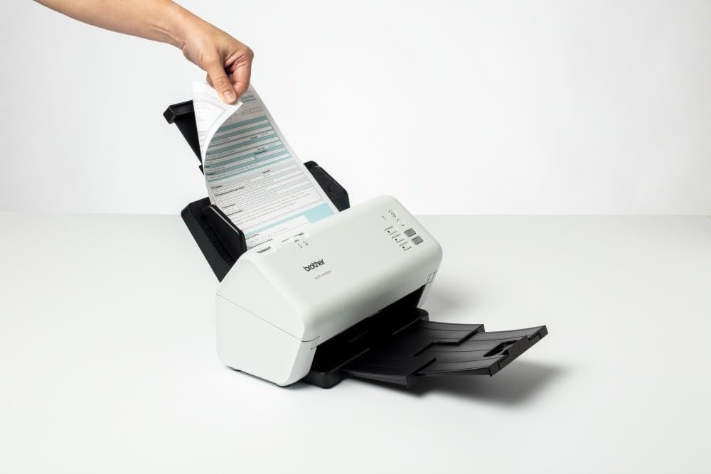 BROTHER ADS-4300N Scanner de Documents Bureautique / Recto - Verso / A4 / Rapide 40 Pages/Minute / Réseau Ethernet / Scan to USB / ADF 80 Feuilles