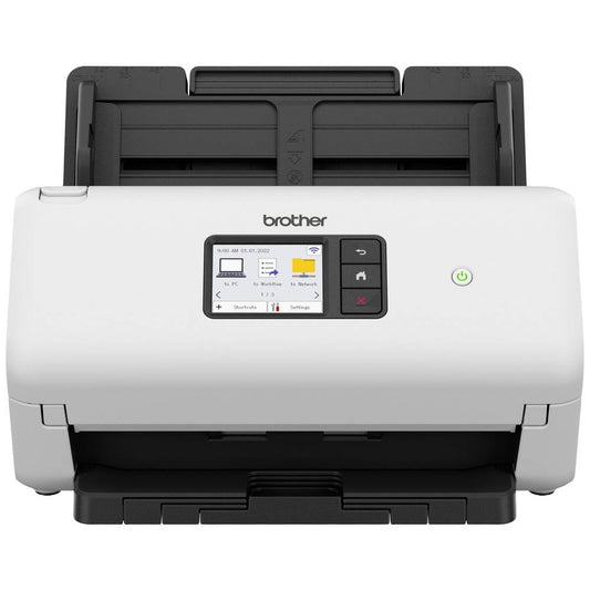 BROTHER ADS-4500W Scanner de Documents Bureautique| Recto - Verso | A4 | Rapide 35 Pages/Minute| Réseau Ethernet , Wi-Fi, Wi-Fi Direct | Scan to USB |ADF de 60 feuilles