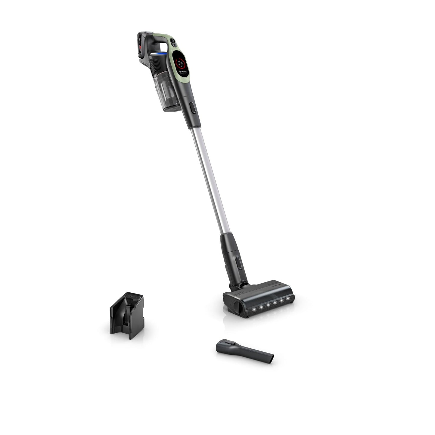 Bosch, aspirateur Balai sans Fil, Unlimited 9, Batterie 3.0 Ah, Technologie MicroClean, bac à poussières Facile à Vider, éclairage LED, Vert, BBS921TBA