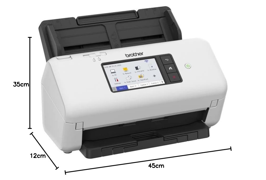 BROTHER ADS-4700W Scanner de Documents Bureautique| Recto - Verso | A4 | Rapide 40 Pages/Minute| Réseau Ethernet , Wi-Fi, Wi-Fi Direct | Scan to USB |ADF 80 de feuilles