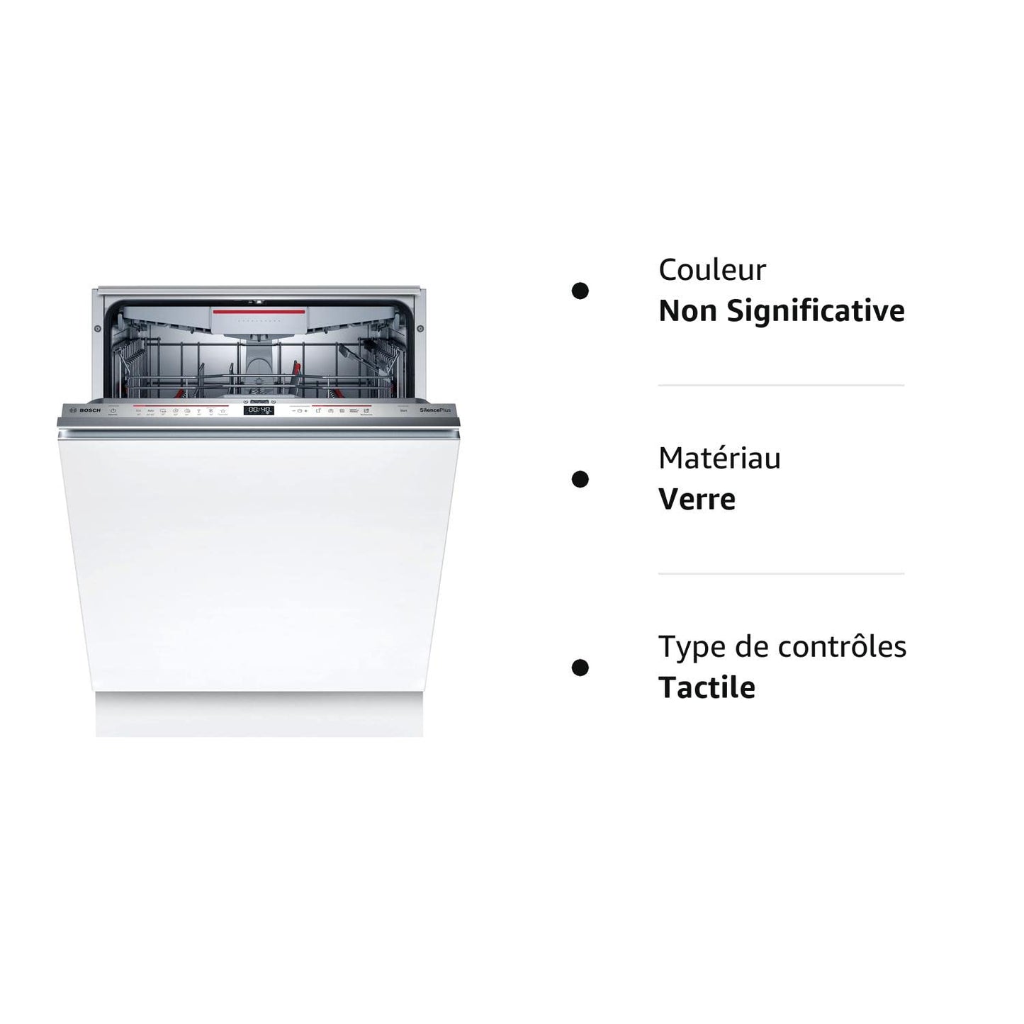 Bosch SMV6ECX93E, Série 6, Lave-vaisselle tout encastrable, Home Connect, 13 couverts, Silence Plus 40 dB