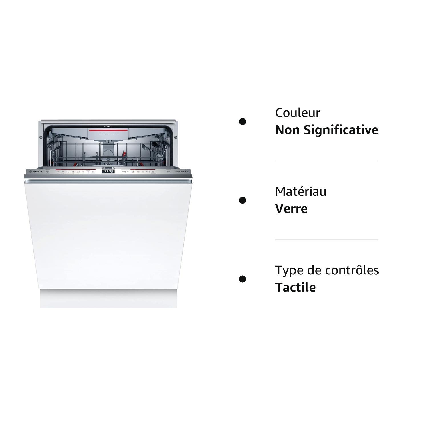 Bosch SMV6ECX93E, Série 6, Lave-vaisselle tout encastrable, Home Connect, 13 couverts, Silence Plus 40 dB
