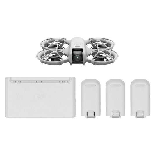 Bundle Trois Batteries DJI Neo, Mini Drone avec Caméra 4K UHD pour Adultes, Drone Suiveur qui Vole Seul de 135 g, Décollage du Creux de la Main, Suivi de Sujet, QuickShots, (sans Contrôleur)
