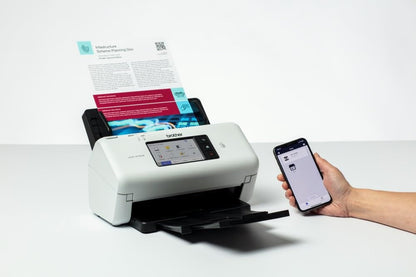 BROTHER ADS-4700W Scanner de Documents Bureautique| Recto - Verso | A4 | Rapide 40 Pages/Minute| Réseau Ethernet , Wi-Fi, Wi-Fi Direct | Scan to USB |ADF 80 de feuilles