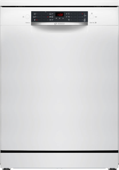 Bosch SMS26AW01F, Série 2, Lave-vaisselle 60 cm, Pose libre, Blanc