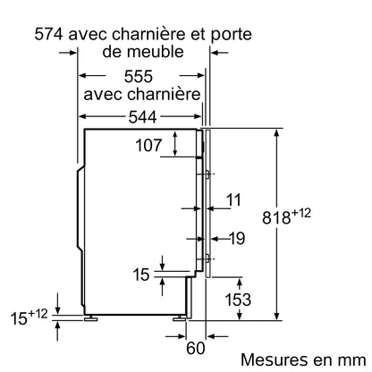Bosch WIW24348FF Lave-linge Encastrable Série 6 front - EcoSilence Drive - 7 kg - 1200 trs/min - 55l - Fin différée 24h - Blanc
