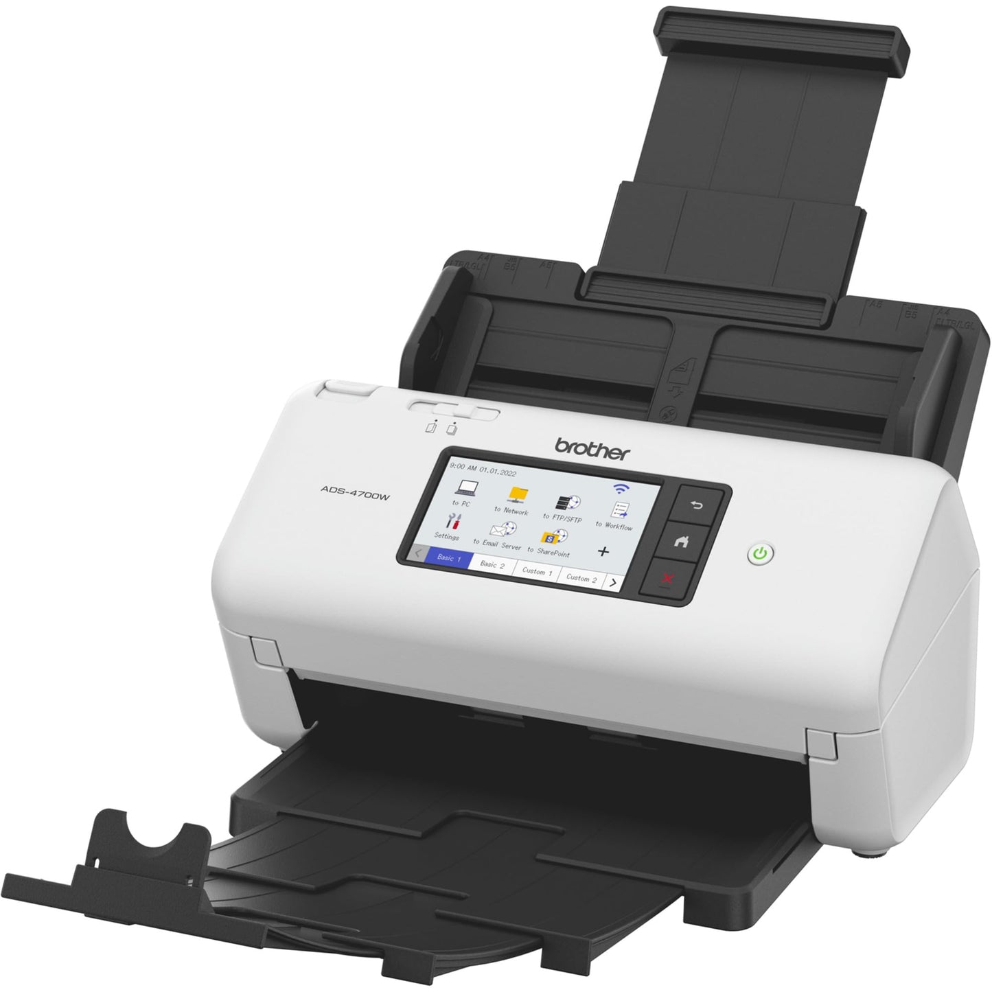 BROTHER ADS-4700W Scanner de Documents Bureautique| Recto - Verso | A4 | Rapide 40 Pages/Minute| Réseau Ethernet , Wi-Fi, Wi-Fi Direct | Scan to USB |ADF 80 de feuilles