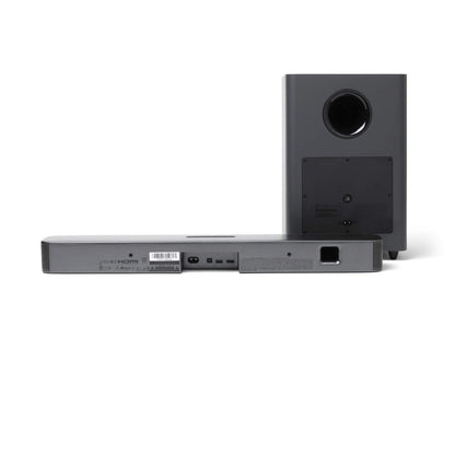JBL Bar 2.1 Barre de Son Basses Profondes, système de Divertissement à Domicile avec capacités de Diffusion en continu et Caisson de Basses, Noir