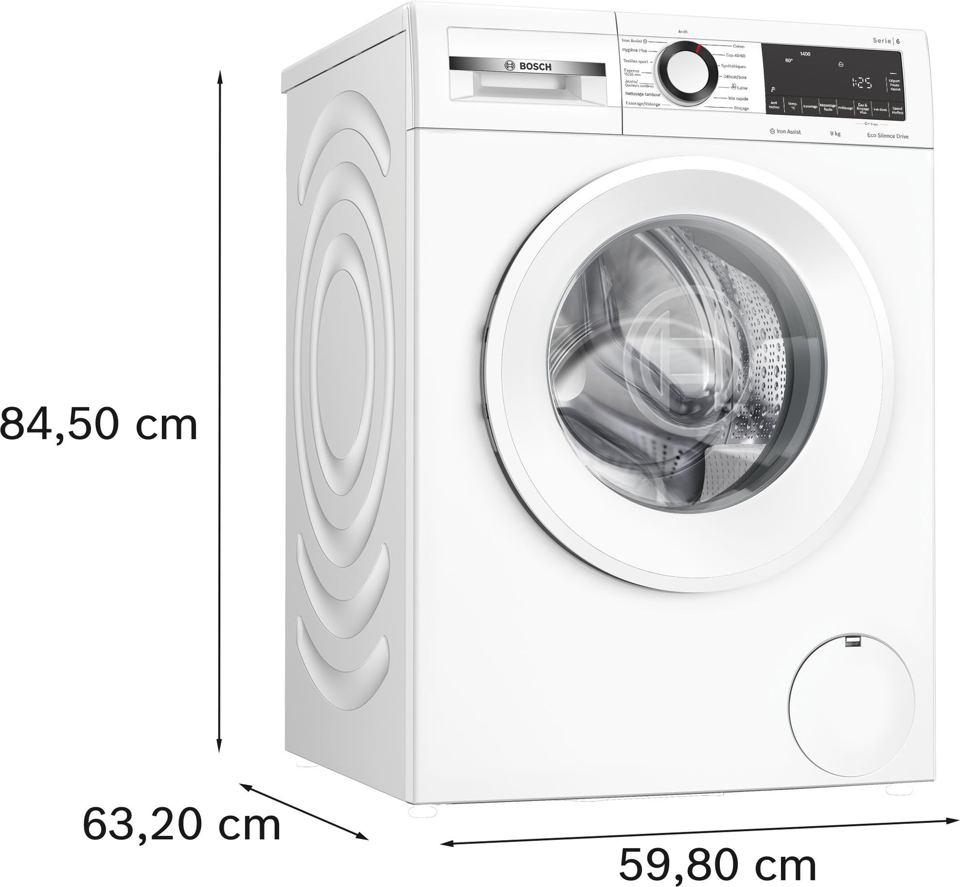 Bosch WGG244Z3FR, Série 6, Lave-linge Pose-libre, 9 kg, 1400 trs/min, Blanc
