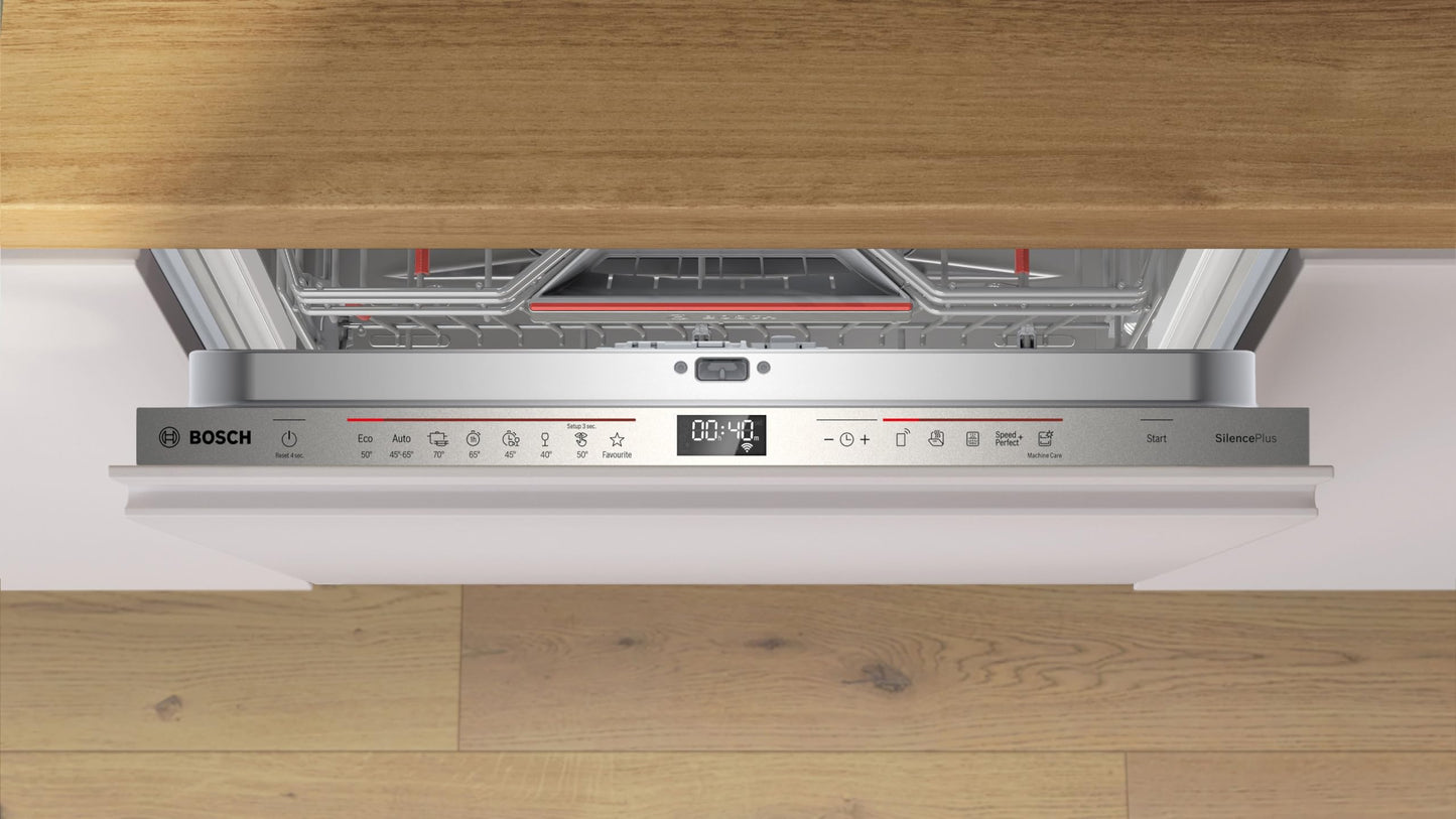 Bosch SMV6ECX93E, Série 6, Lave-vaisselle tout encastrable, Home Connect, 13 couverts, Silence Plus 40 dB
