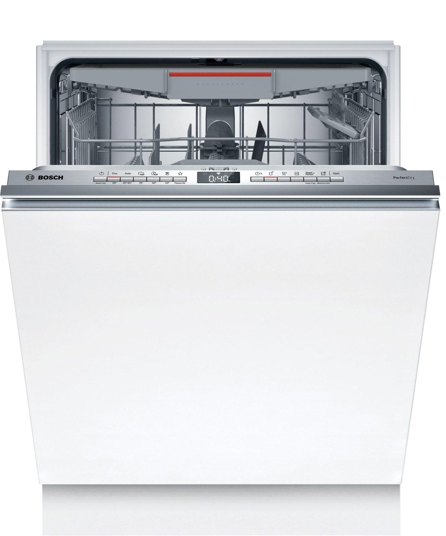 Bosch SMV6YCX02E Série 6, Lave-vaisselle encastrée dissimulée totale, PerfectDry, Home Connect, EfficientDry : ouverture automatique de la porte, 60 cm
