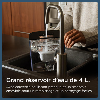 BRITA Cube Distributeur d'eau filtrée chaude ou tempérée (4.0 L) différentes tailles de contenants pré-enregistrés, technologie UV-C & filtre à eau MAXTRA PRO Expert anti-tartre inclus