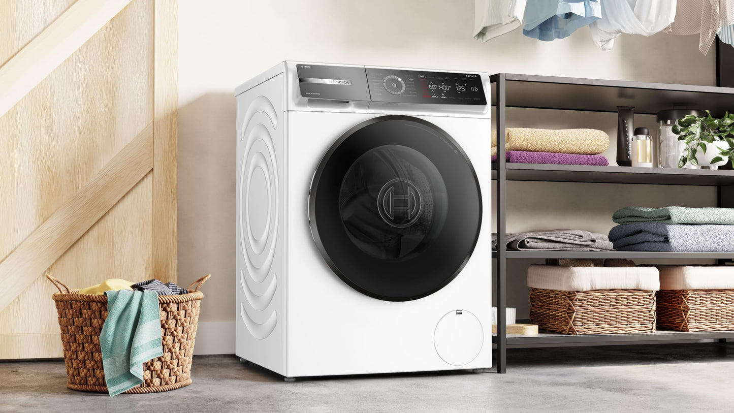 Bosch WGB244A2FR, Série 8, Lave-linge Pose-libre, 9 kg, 1400 trs/min, Blanc